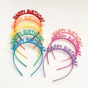 생일컬러머리띠